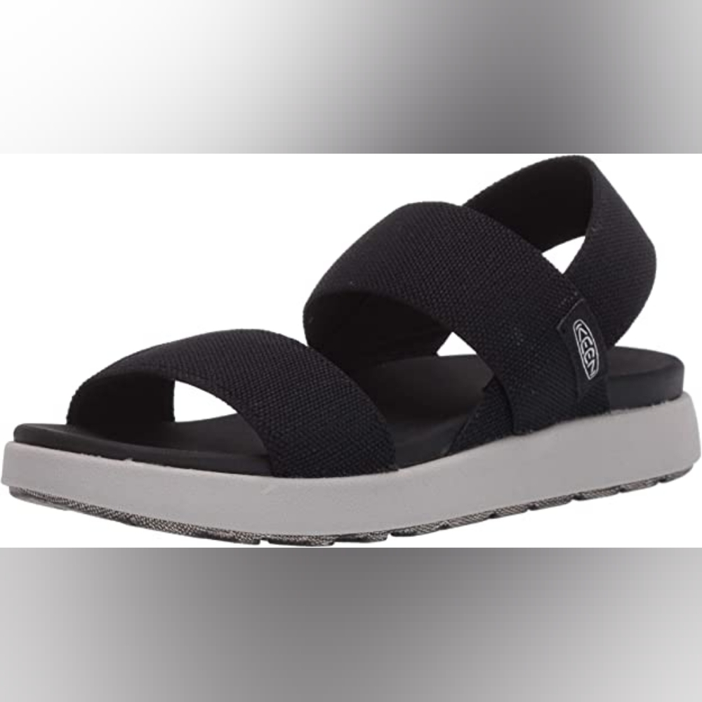 KEEN women's Elle backstrap casual platform open toe wedge sandals size 9 black